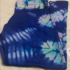 Zumba tie dyed heart leggings. (Unicorn)